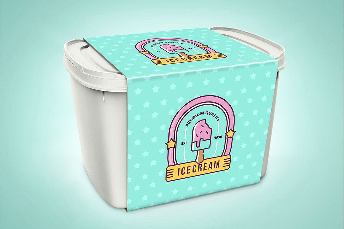 Ice cream container 3D model_1