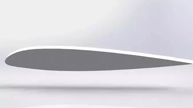 naca 23012 airfoil Free 3D model