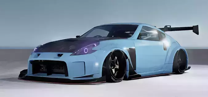 Nissan 370z Varis Wide Body Model 3D model