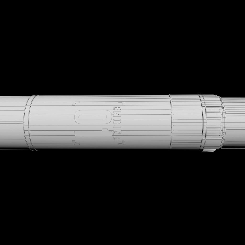 Space sci-fi rocket ship small 3D model_19