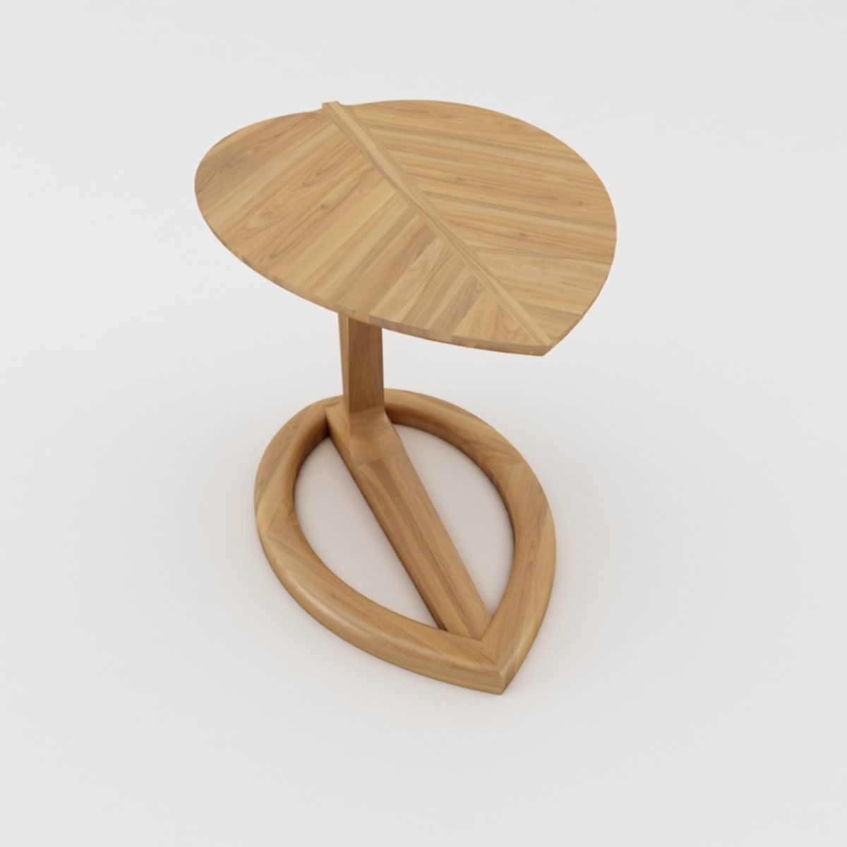 Coffee Table Leaves Low-poly 3D model_7