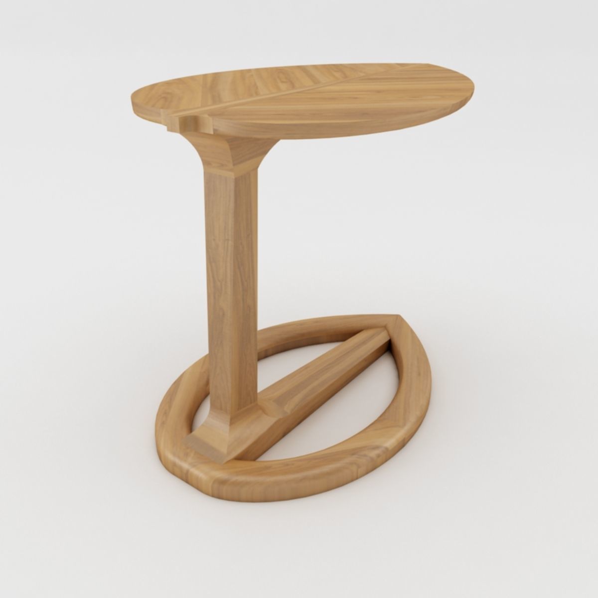 Coffee Table Leaves Low-poly 3D model_2