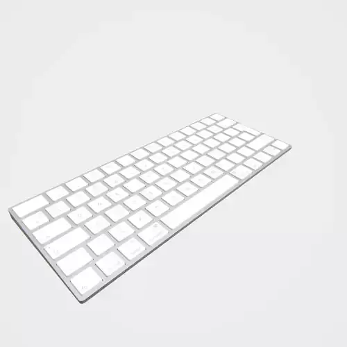 Highly detailed Apple Keyboard PBR 3D model