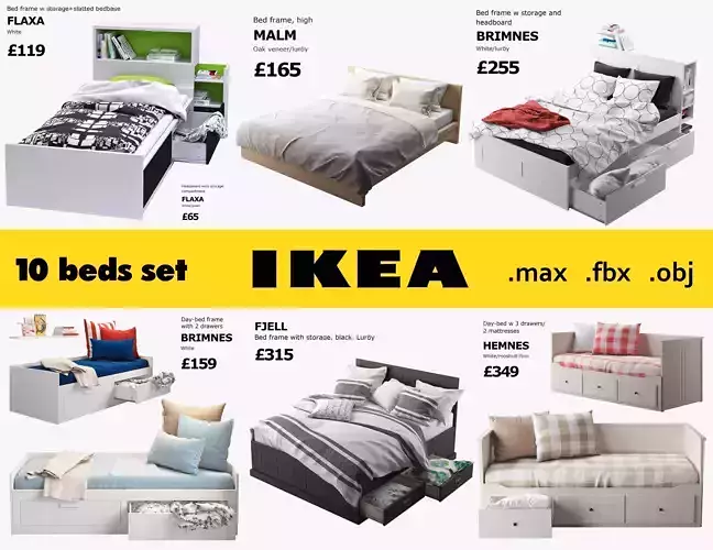 10 beds set Ikea
