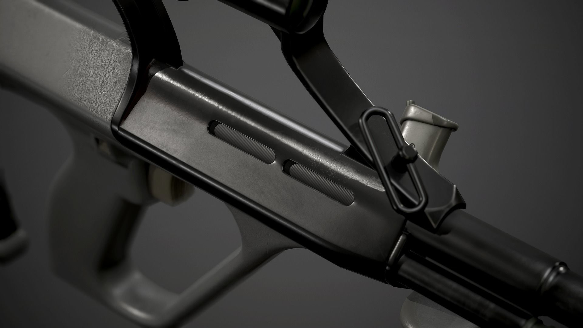 Steyr Aug PBR Low-poly 3D model_2