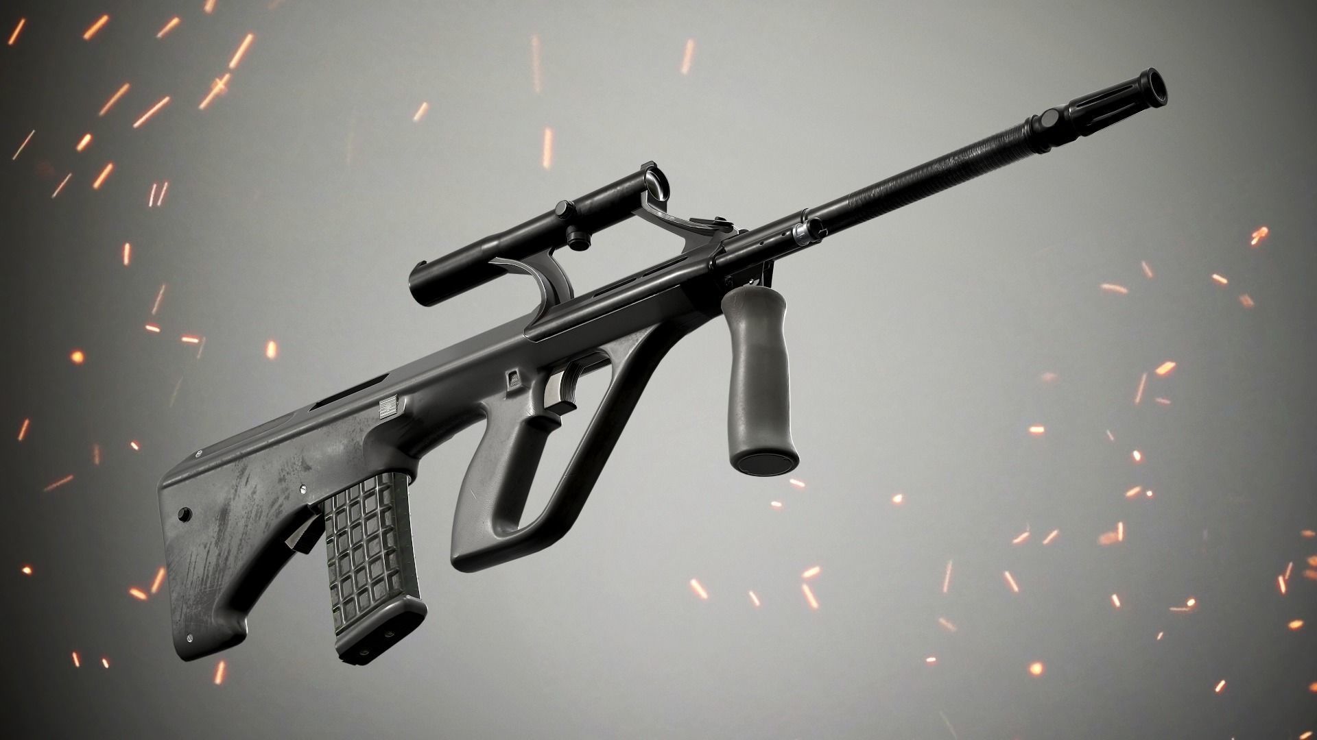 Steyr Aug PBR Low-poly 3D model_1