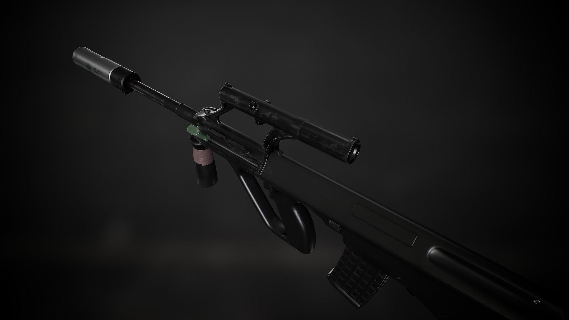 Steyr Aug PBR Low-poly 3D model_10