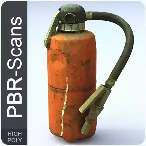 Fire extinguisher high poly
