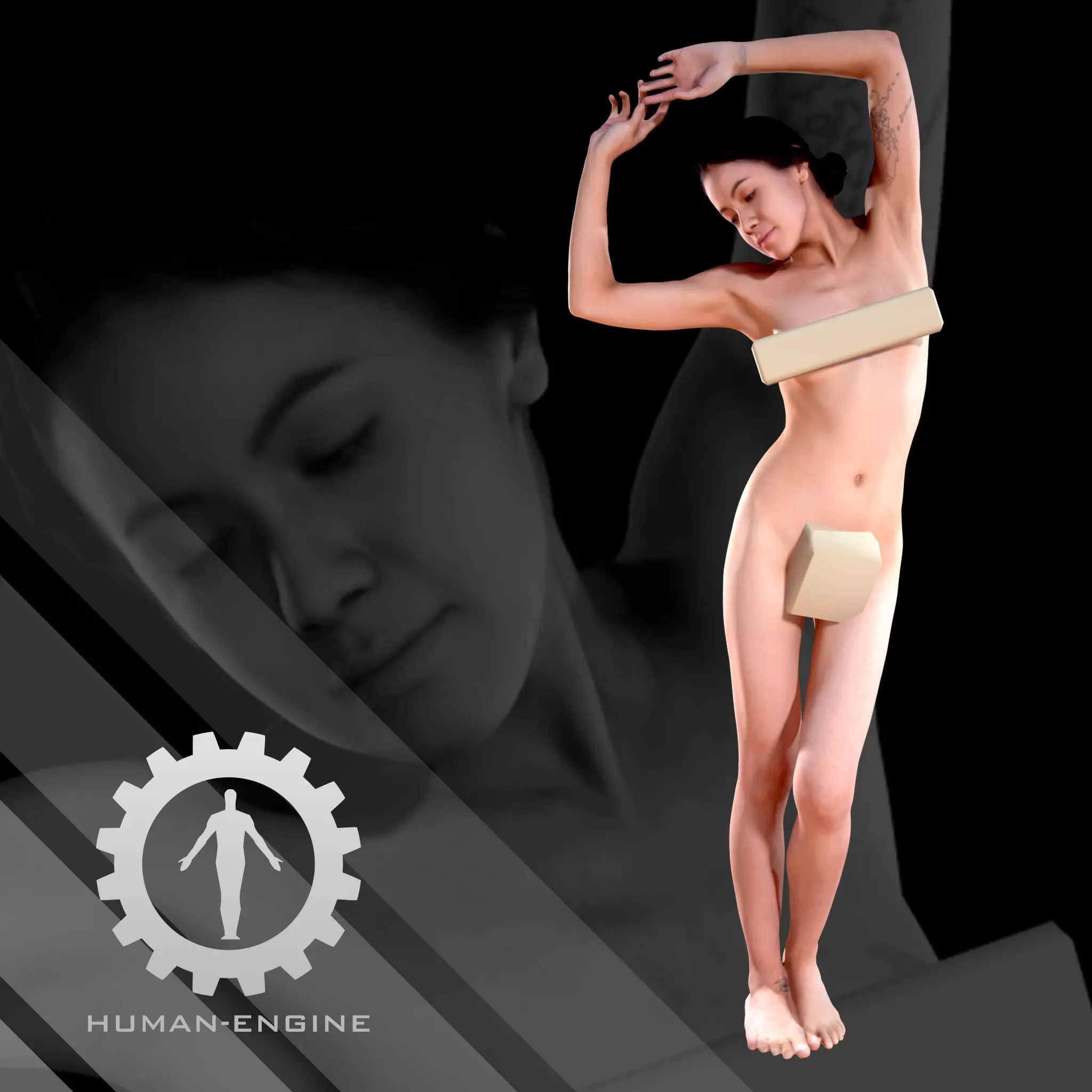 Female Scan - Art Pose AM001 3D model_0