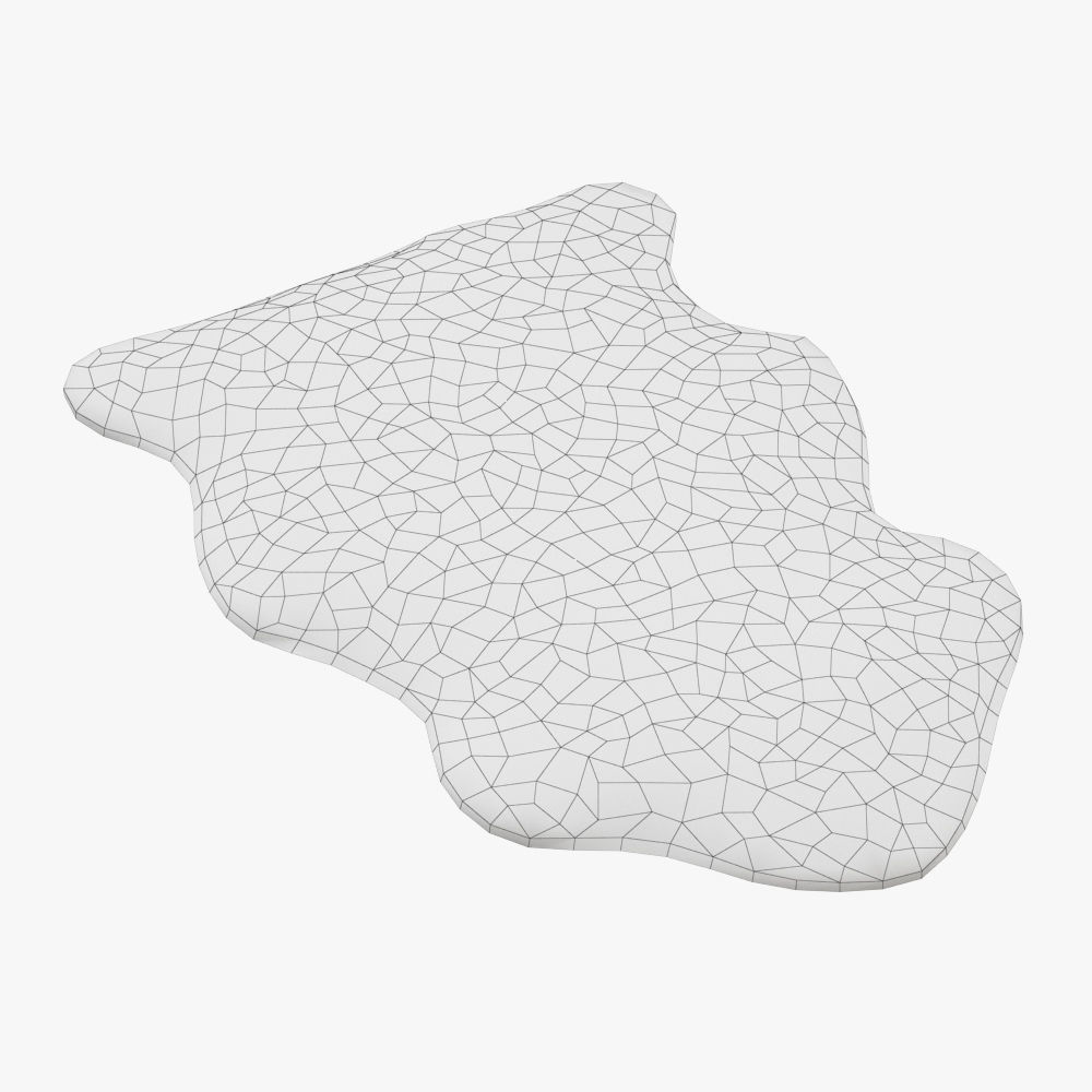 Luxe fudge brown sheepskin rug 3D model_4