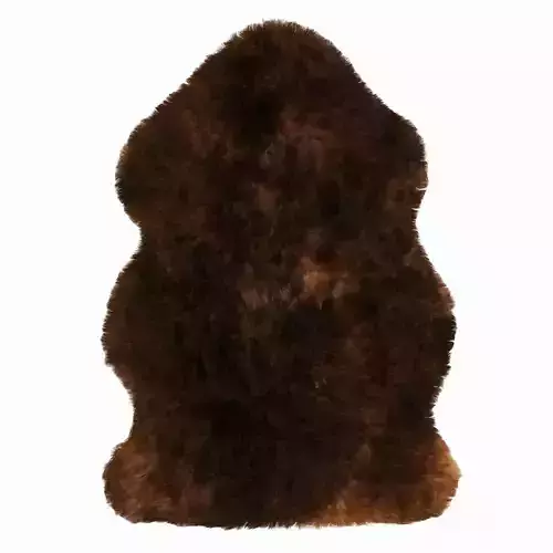 Luxe fudge brown sheepskin rug