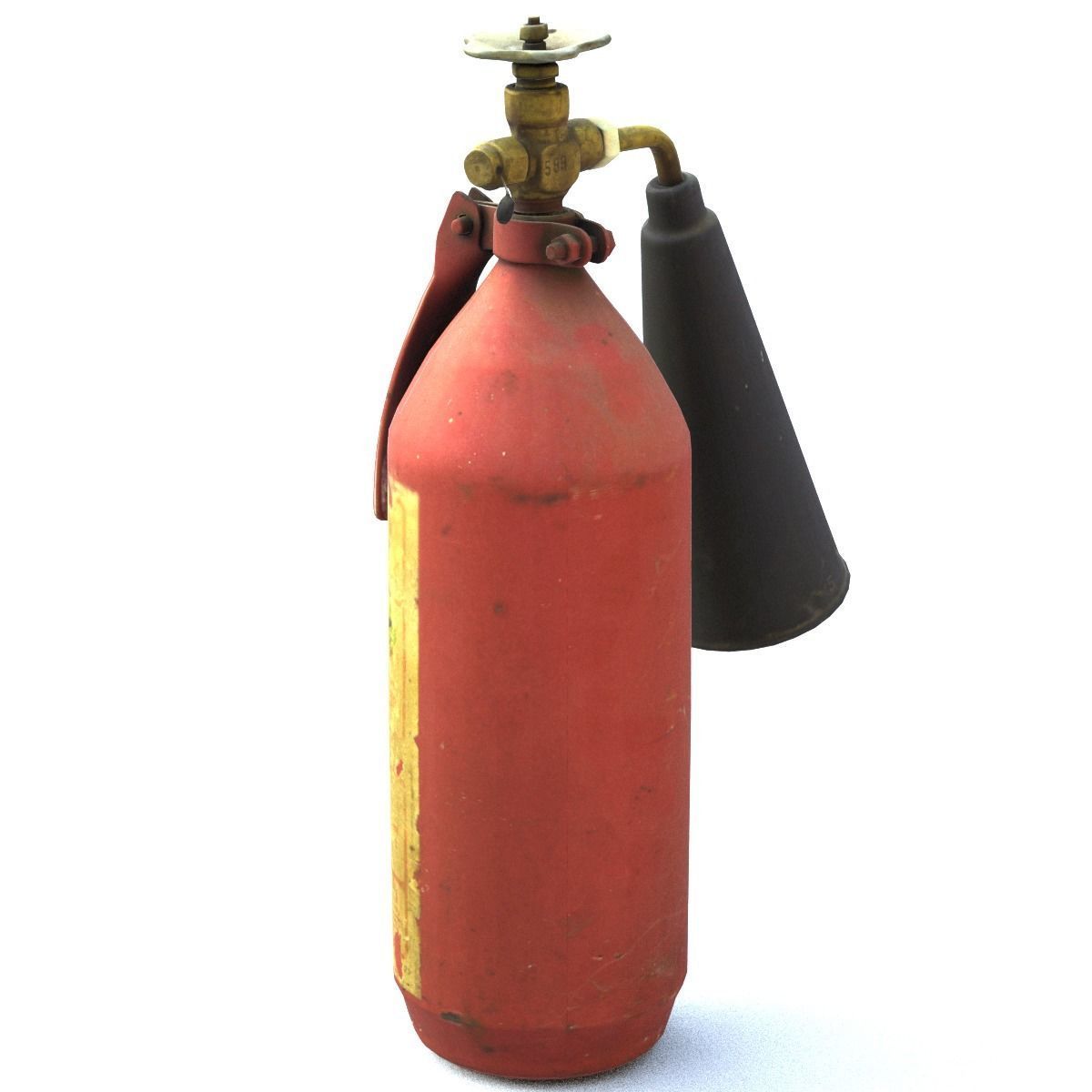 Fire extinguisher2 middle poly 3D model_2