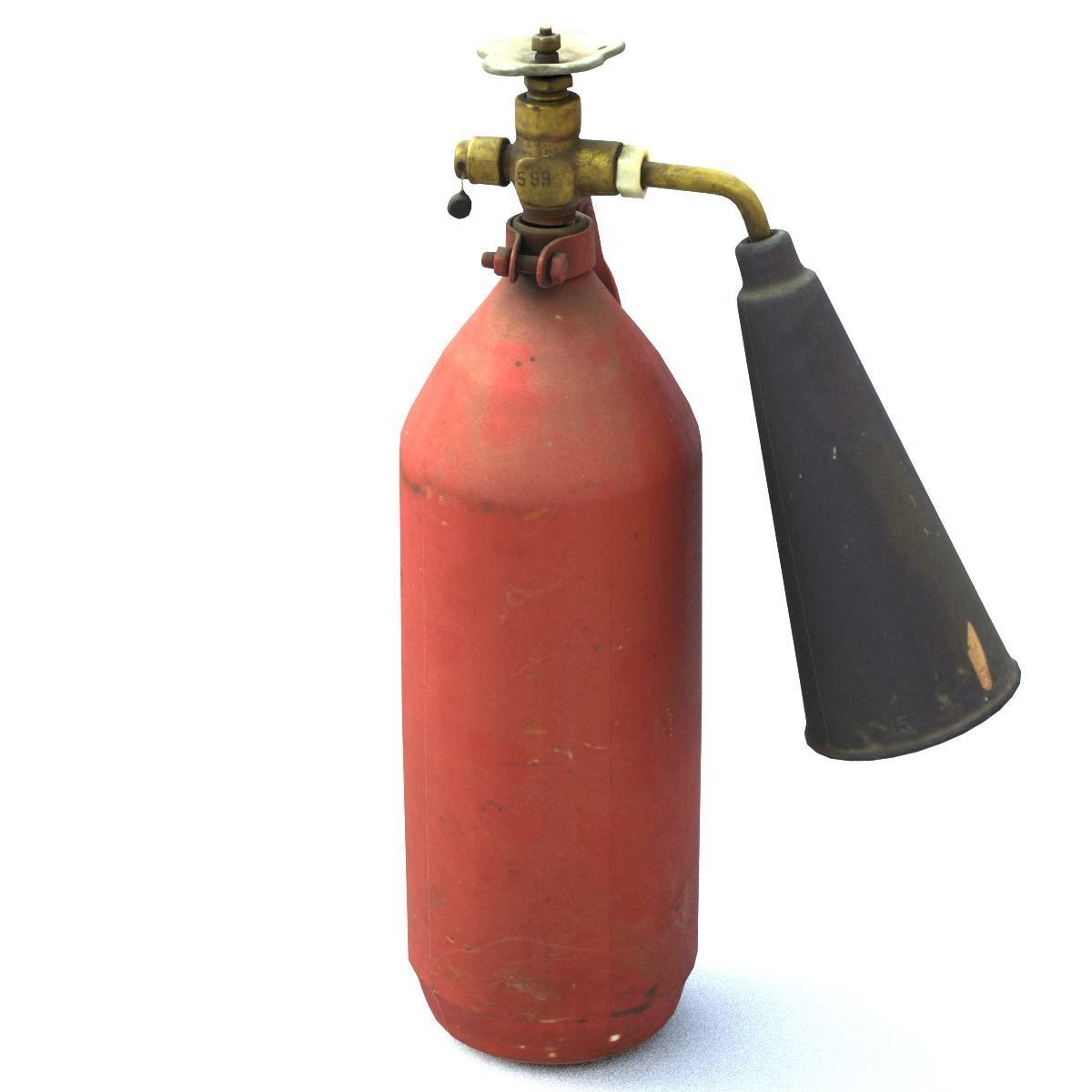 Fire extinguisher2 middle poly 3D model_8