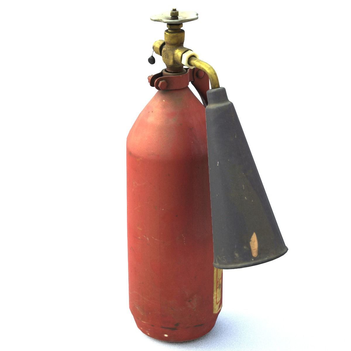 Fire extinguisher2 middle poly 3D model_6