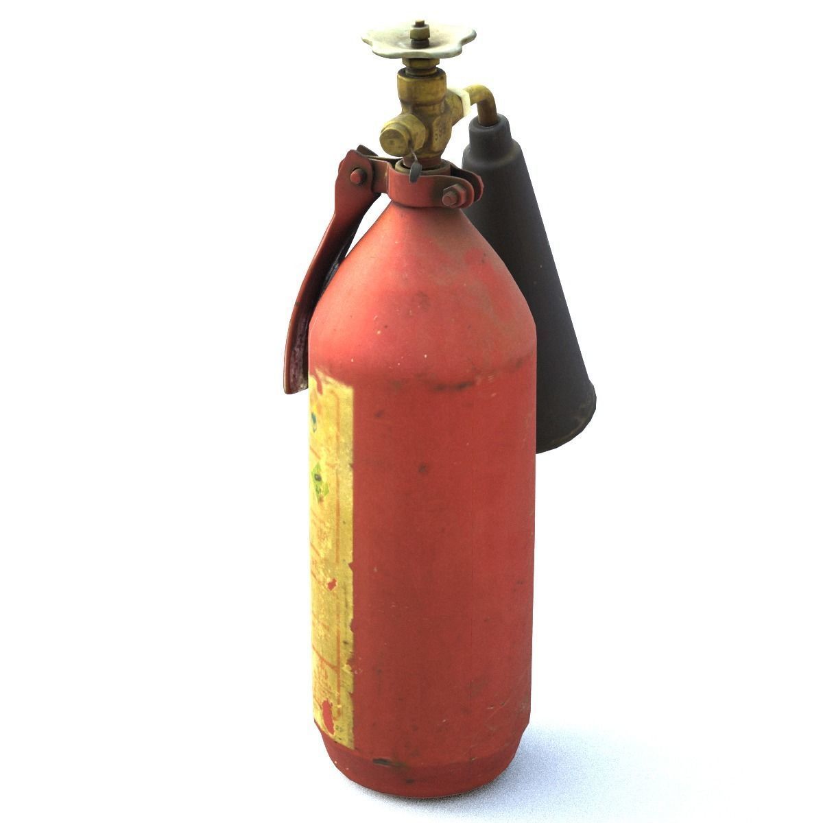 Fire extinguisher2 middle poly 3D model_11