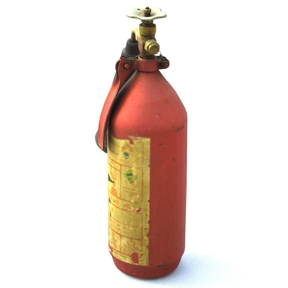 Fire extinguisher2 middle poly 3D model_12