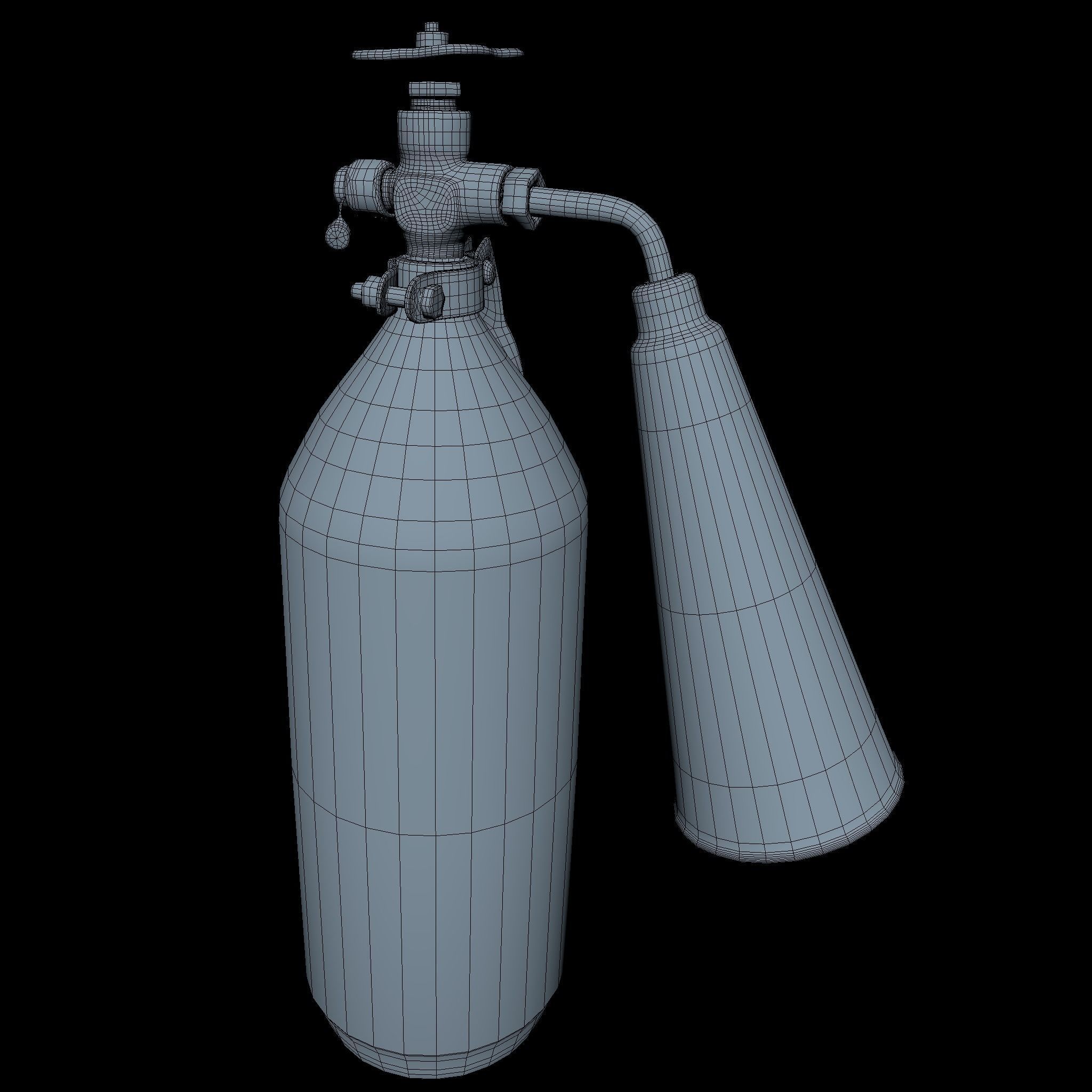 Fire extinguisher2 middle poly 3D model_1