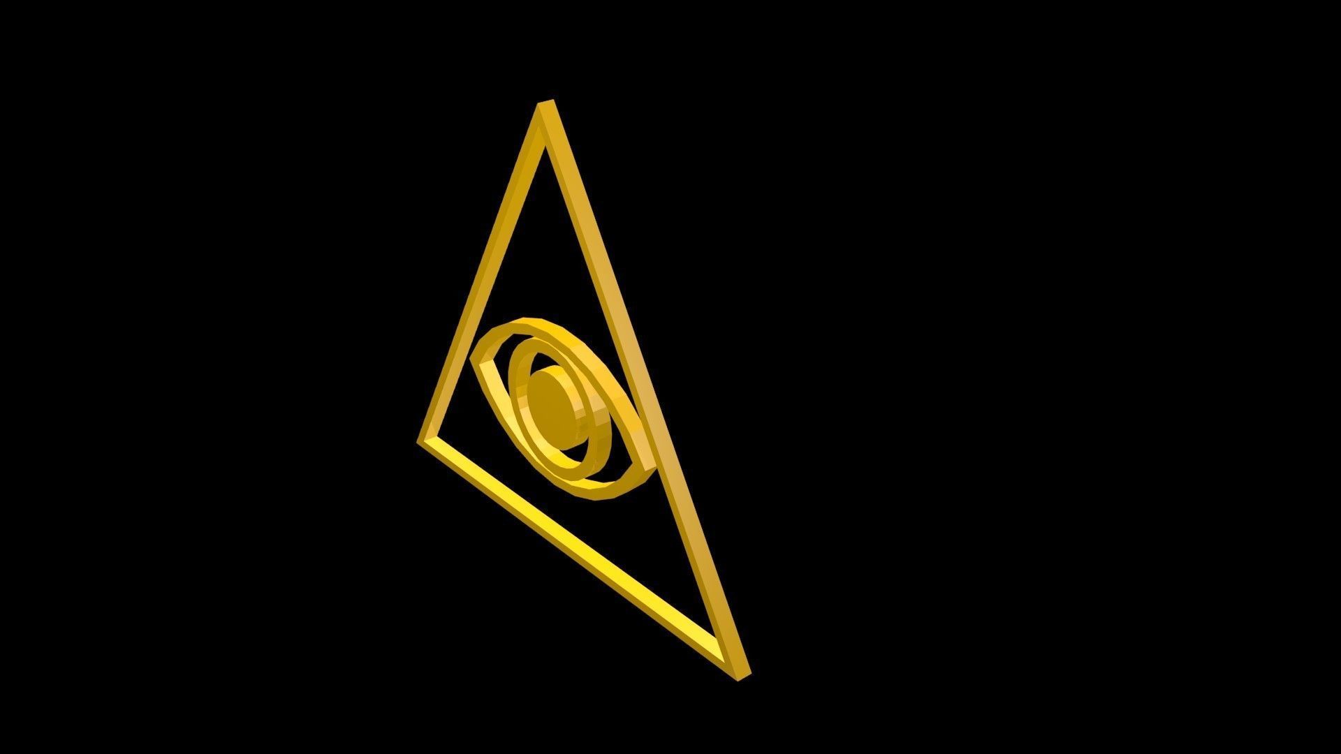 Low poly Eye in Triangle Low-poly 3D model_3