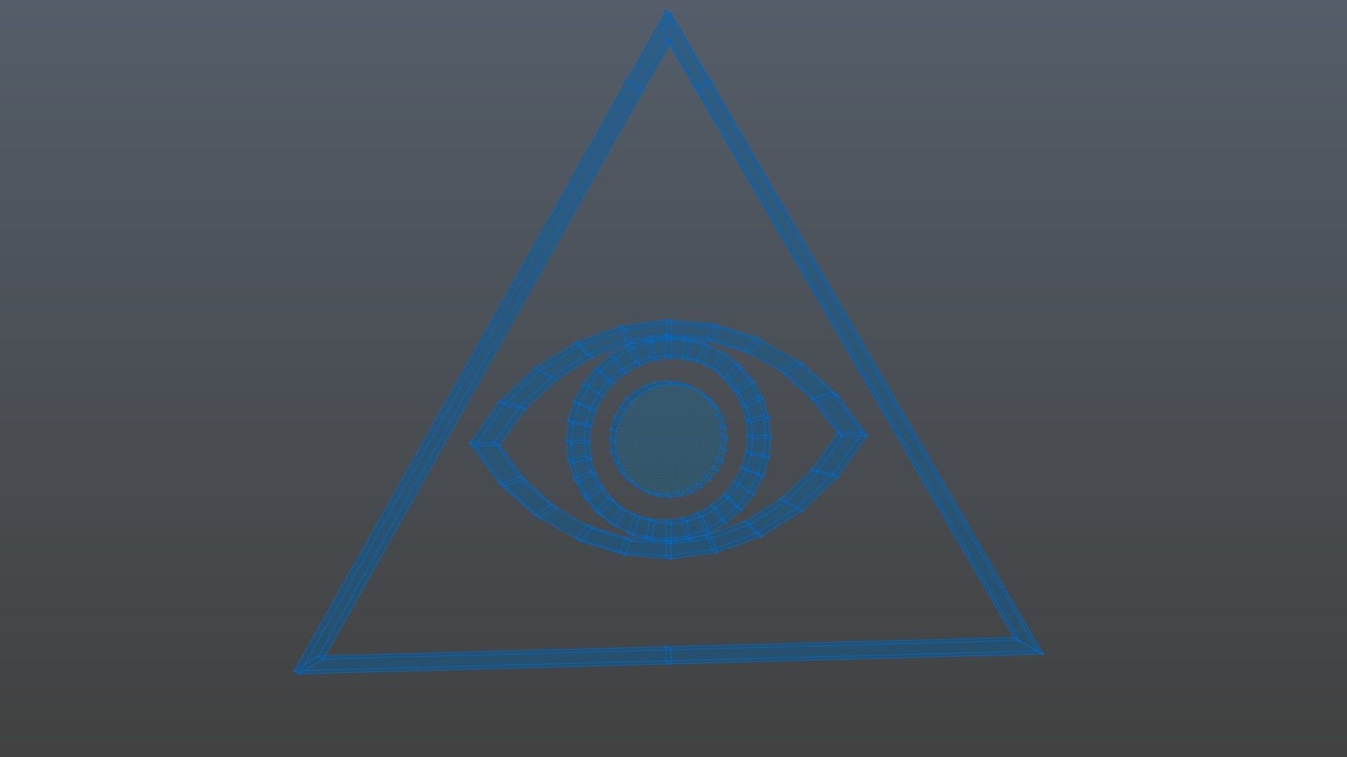 Low poly Eye in Triangle Low-poly 3D model_11