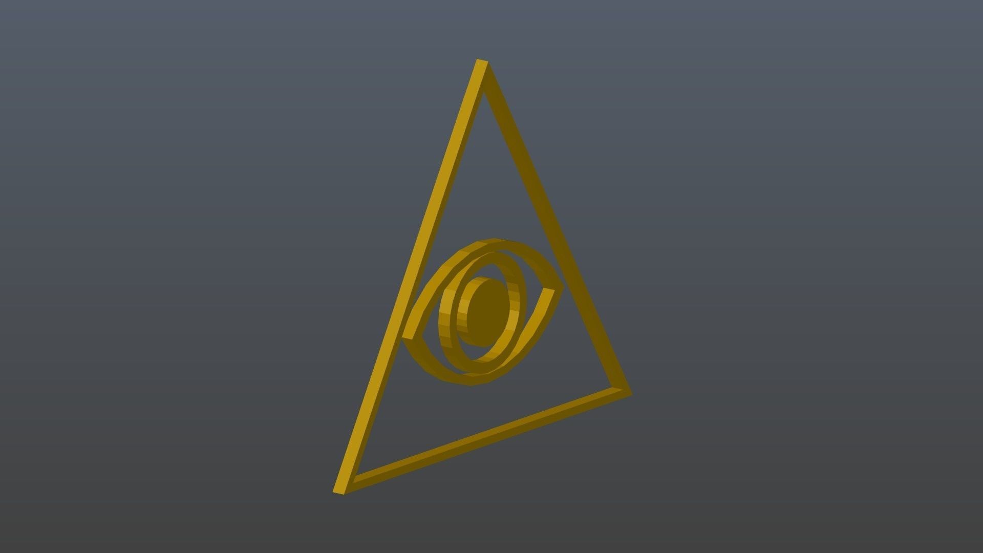 Low poly Eye in Triangle Low-poly 3D model_12