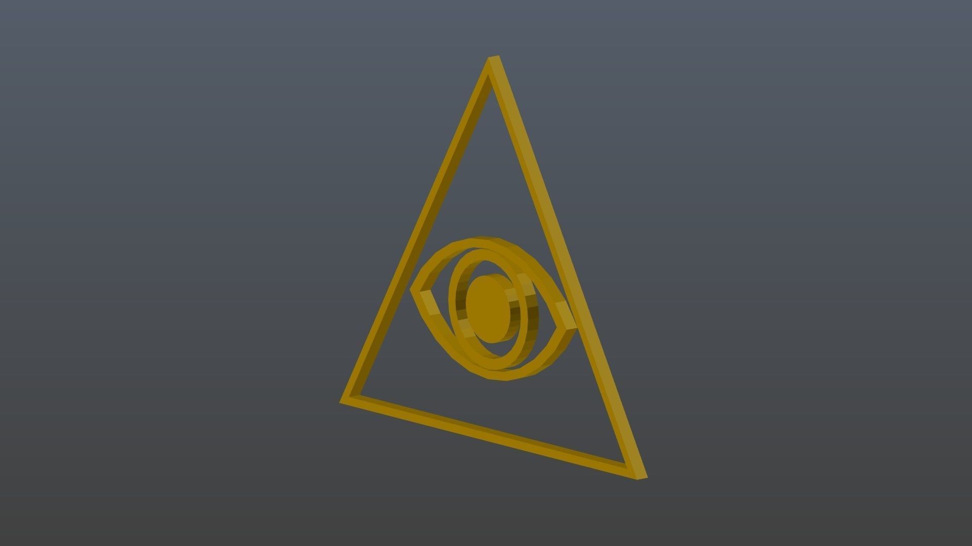 Low poly Eye in Triangle Low-poly 3D model_9