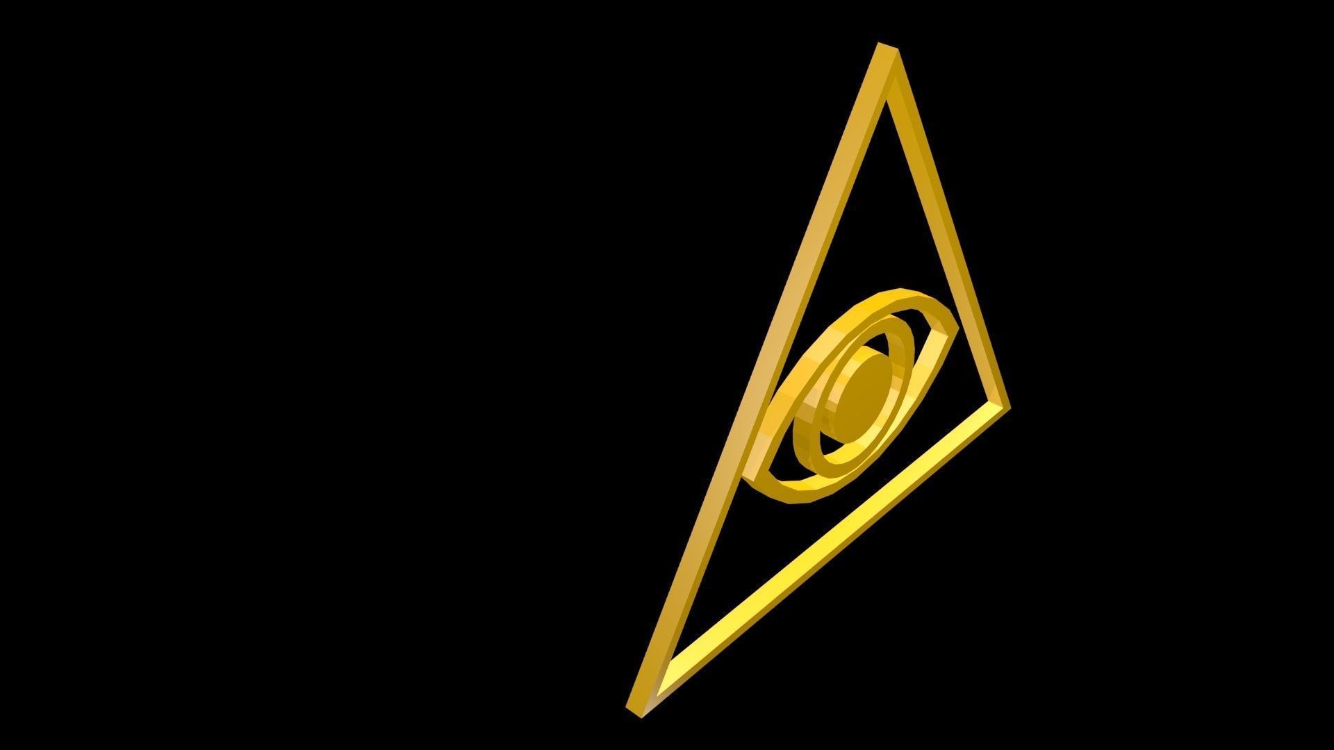 Low poly Eye in Triangle Low-poly 3D model_1