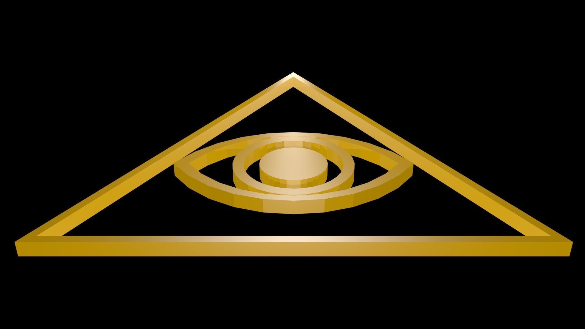 Low poly Eye in Triangle Low-poly 3D model_6