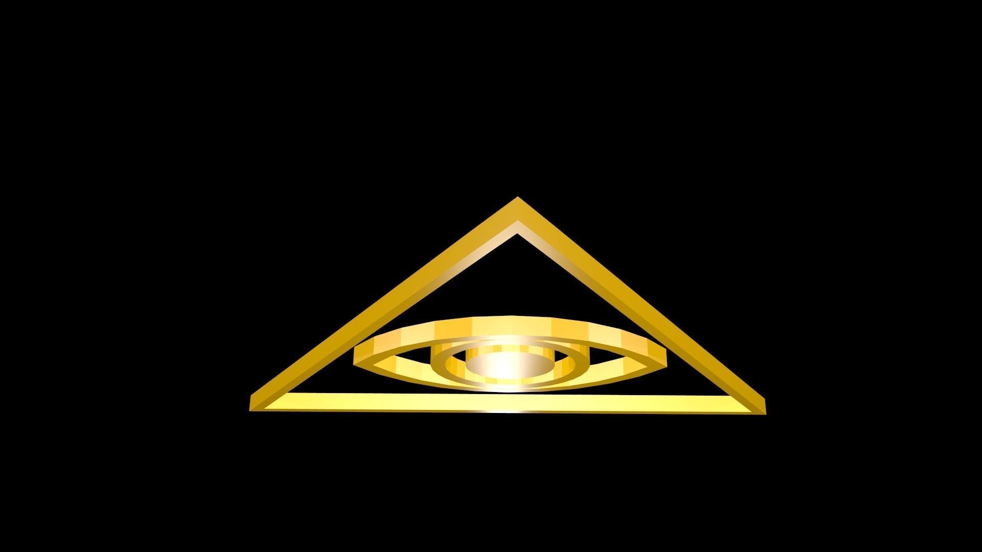 Low poly Eye in Triangle Low-poly 3D model_5