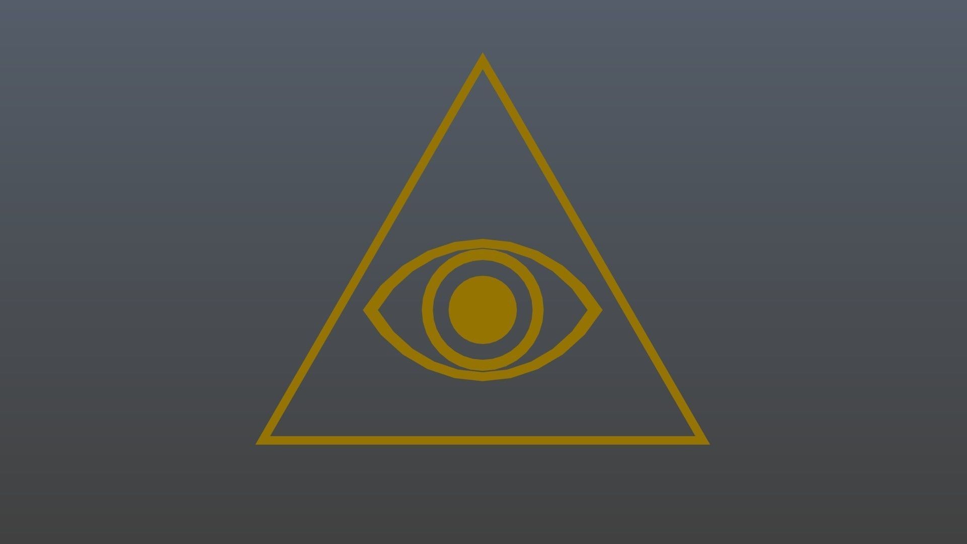 Low poly Eye in Triangle Low-poly 3D model_8
