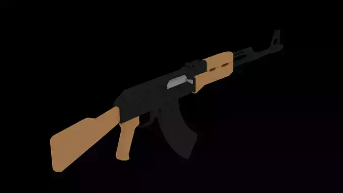 AK 47 Low-poly 3D model