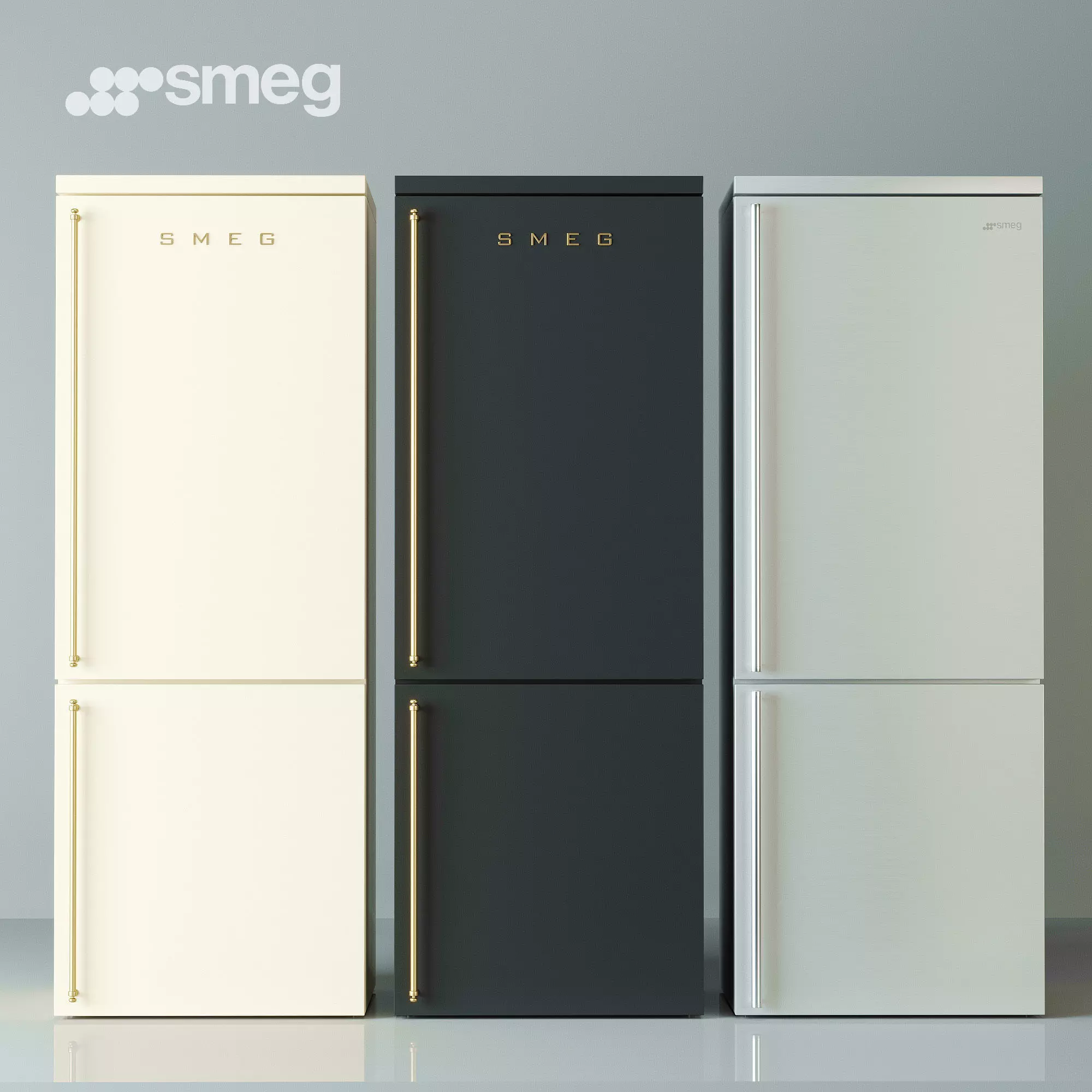 Smeg Coloniale Fridge  3D model_0
