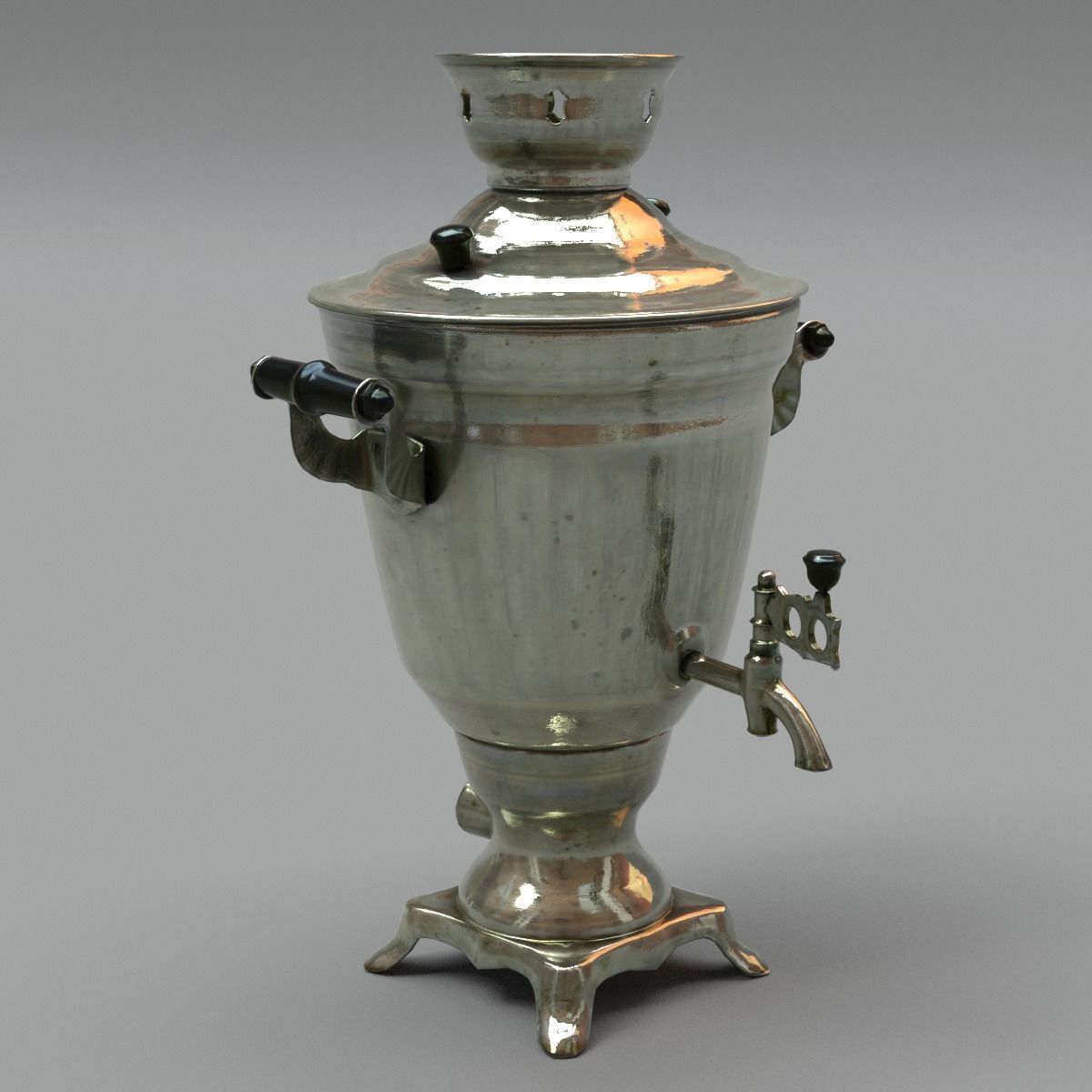 Samovar Middle Poly 3D model_7