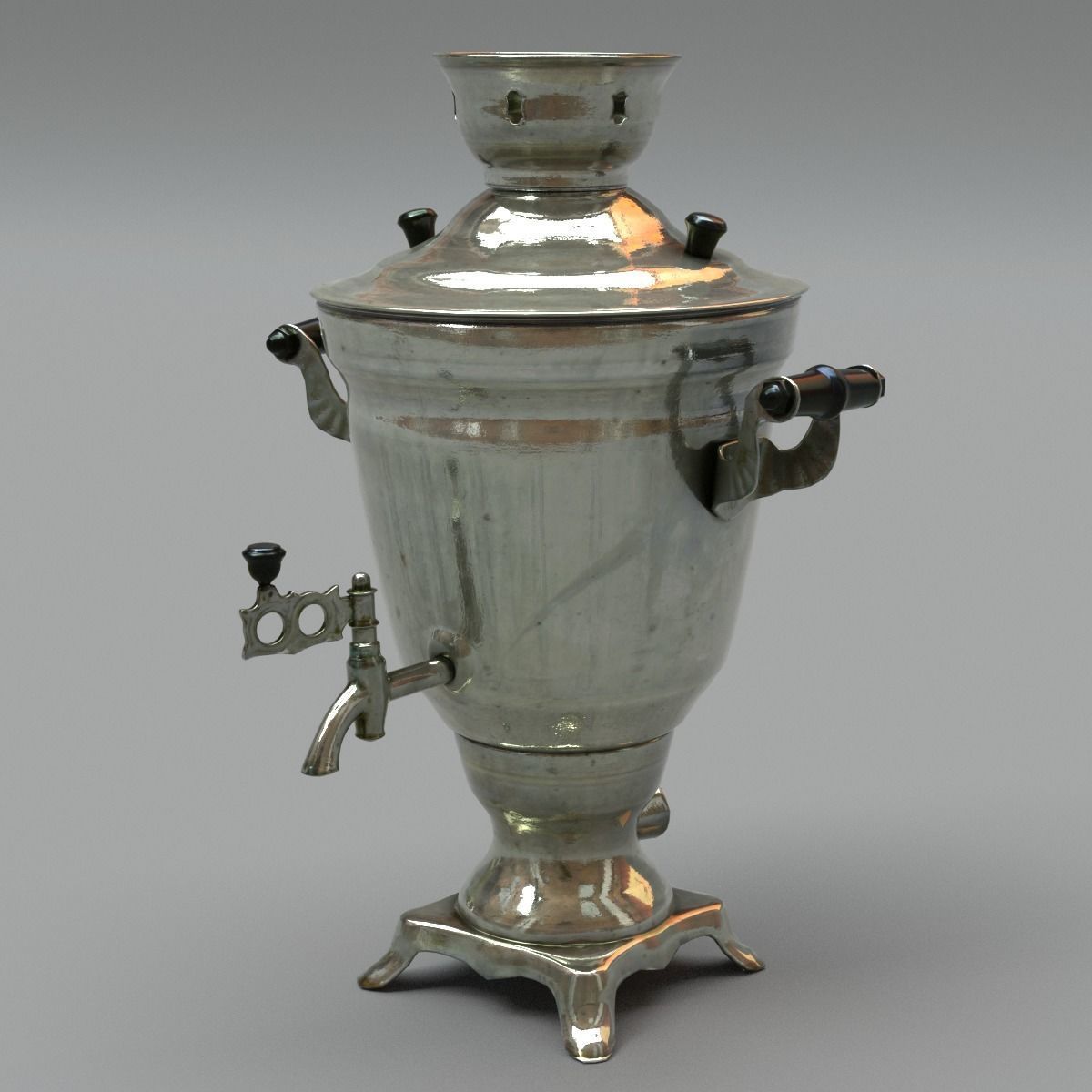 Samovar Middle Poly 3D model_8