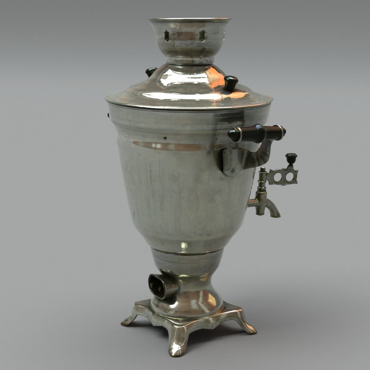 Samovar Middle Poly 3D model_9