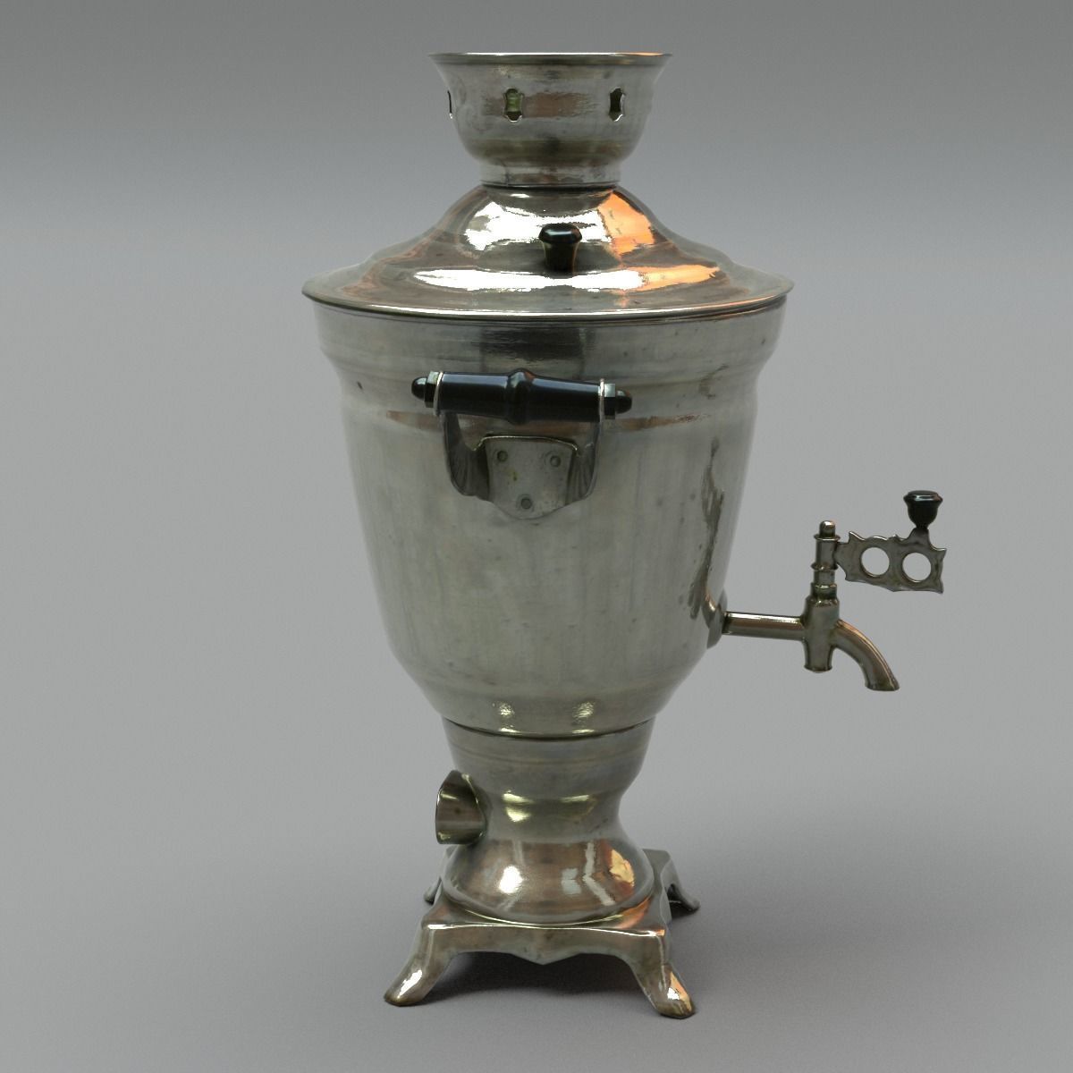Samovar Middle Poly 3D model_10