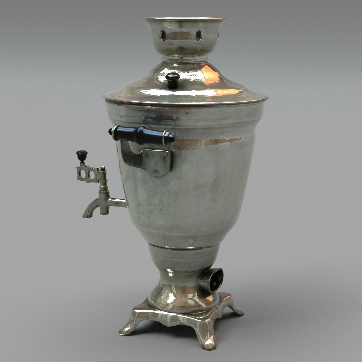 Samovar Middle Poly 3D model_13