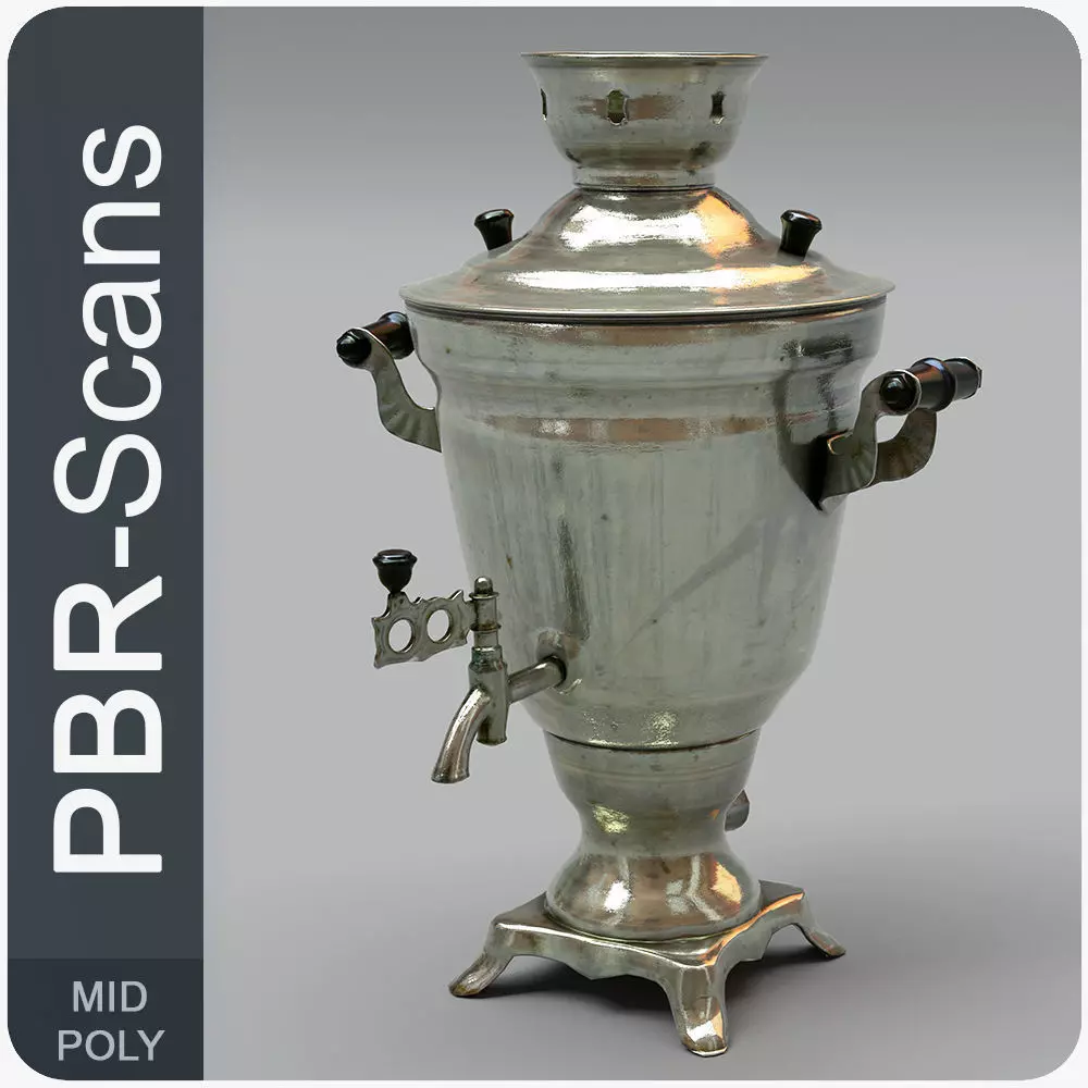 Samovar Middle Poly 3D model_0