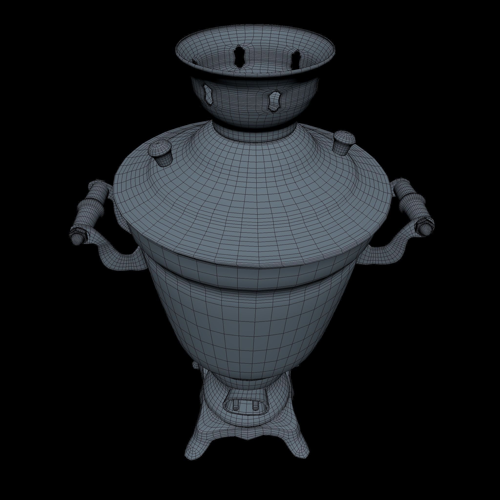 Samovar Middle Poly 3D model_2