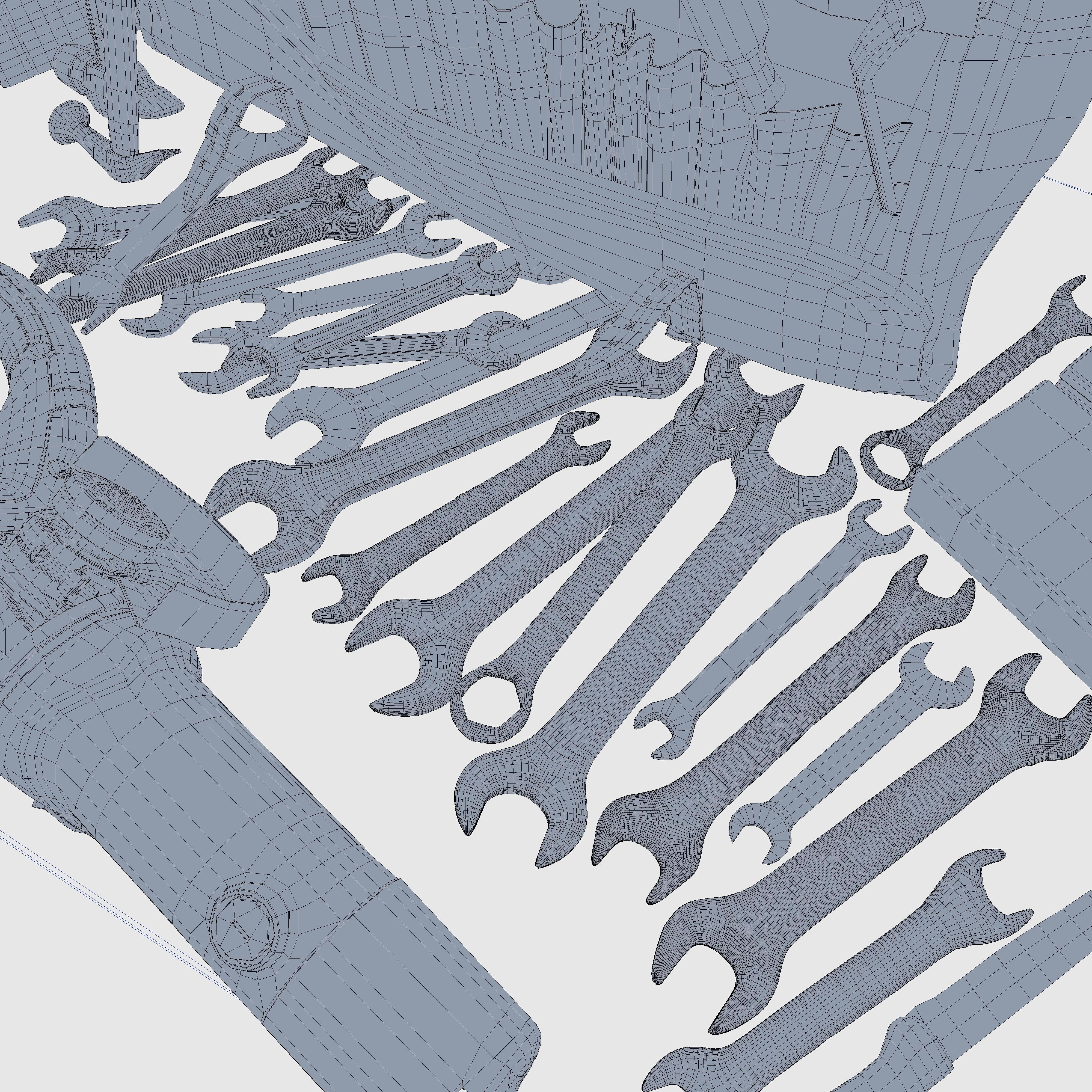 Collection old tools PBR 3D model_18