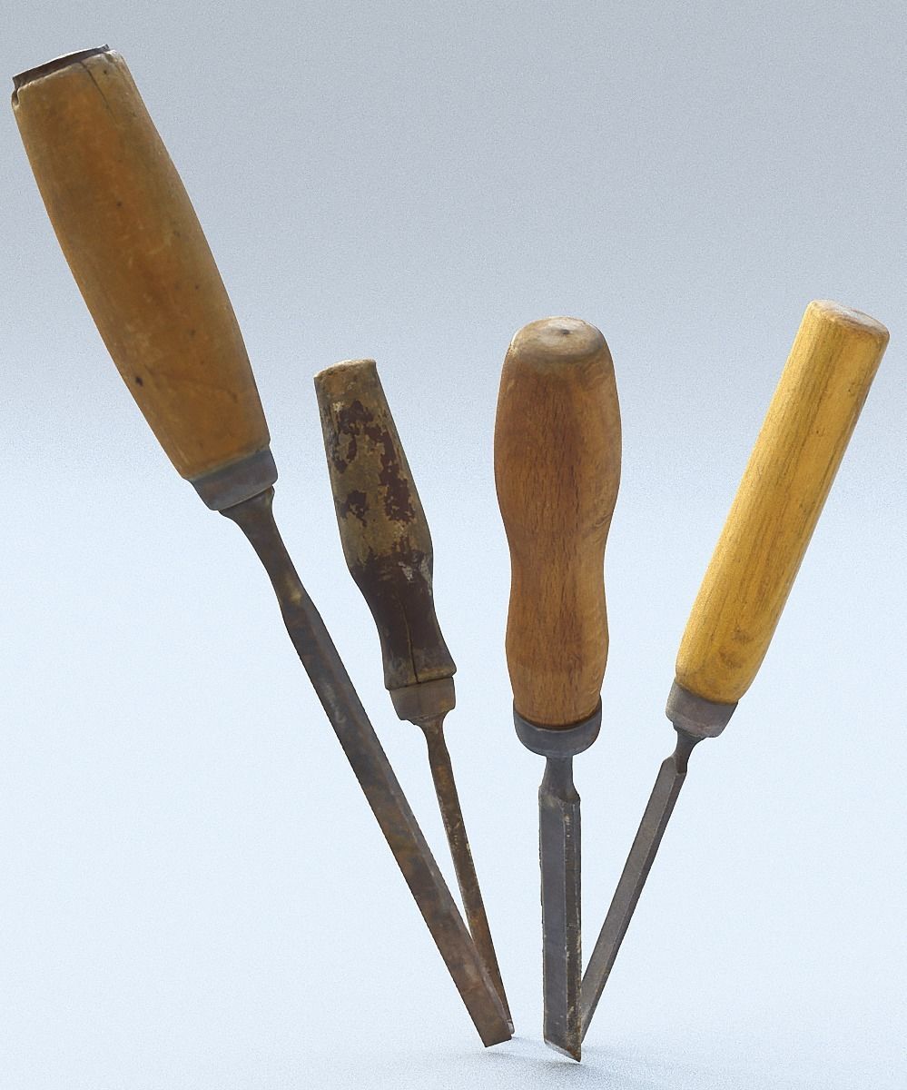 Collection old tools PBR 3D model_39