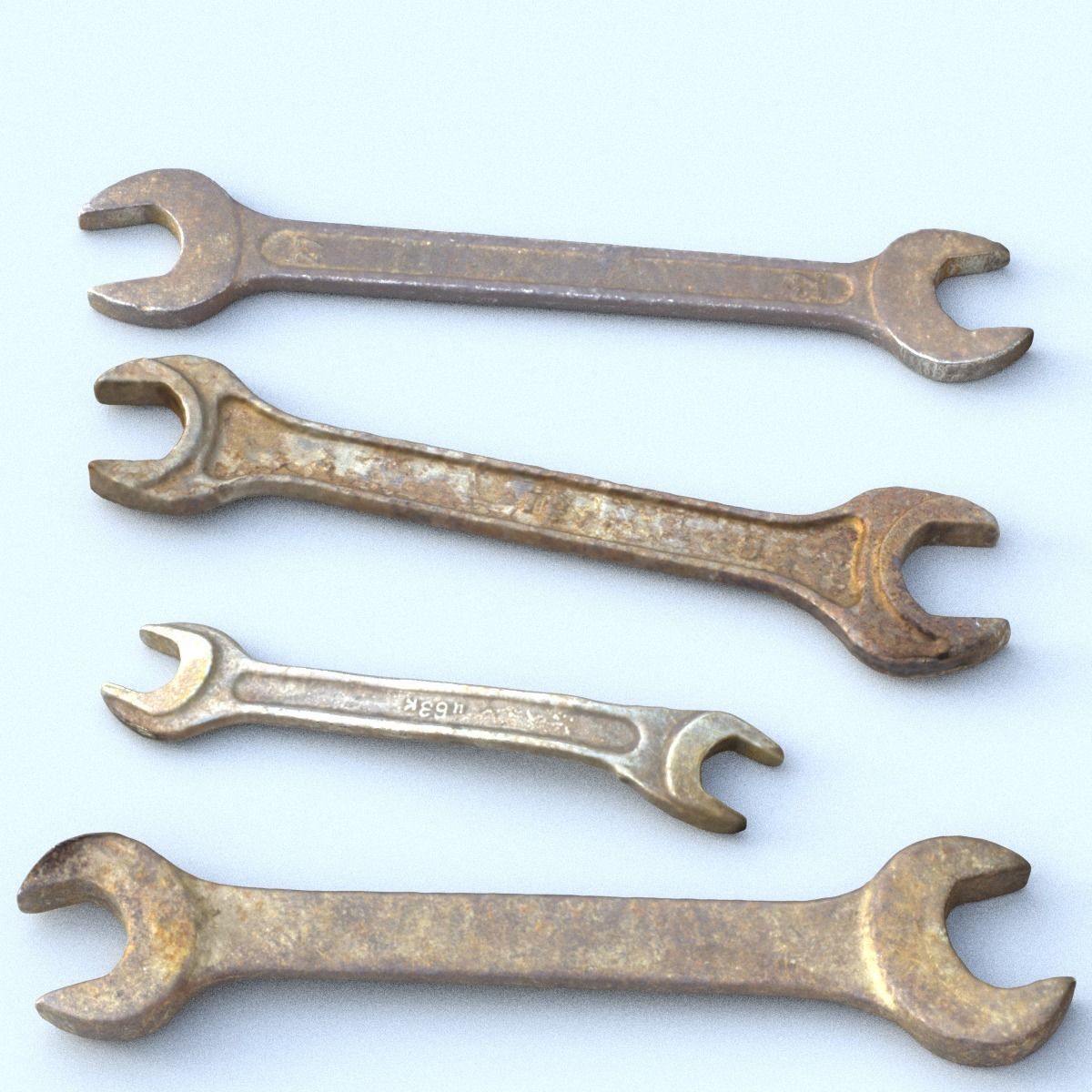Collection old tools PBR 3D model_58