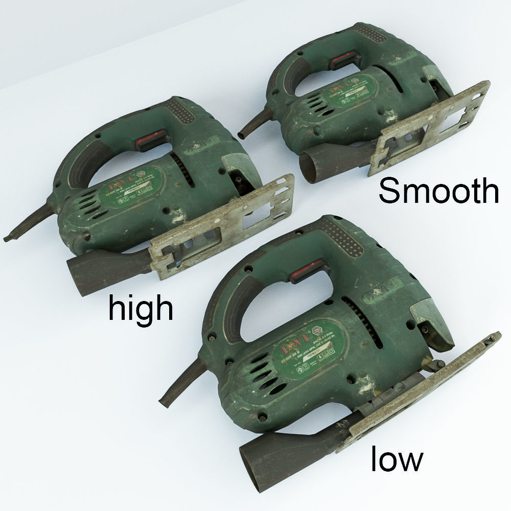Collection old tools PBR 3D model_2
