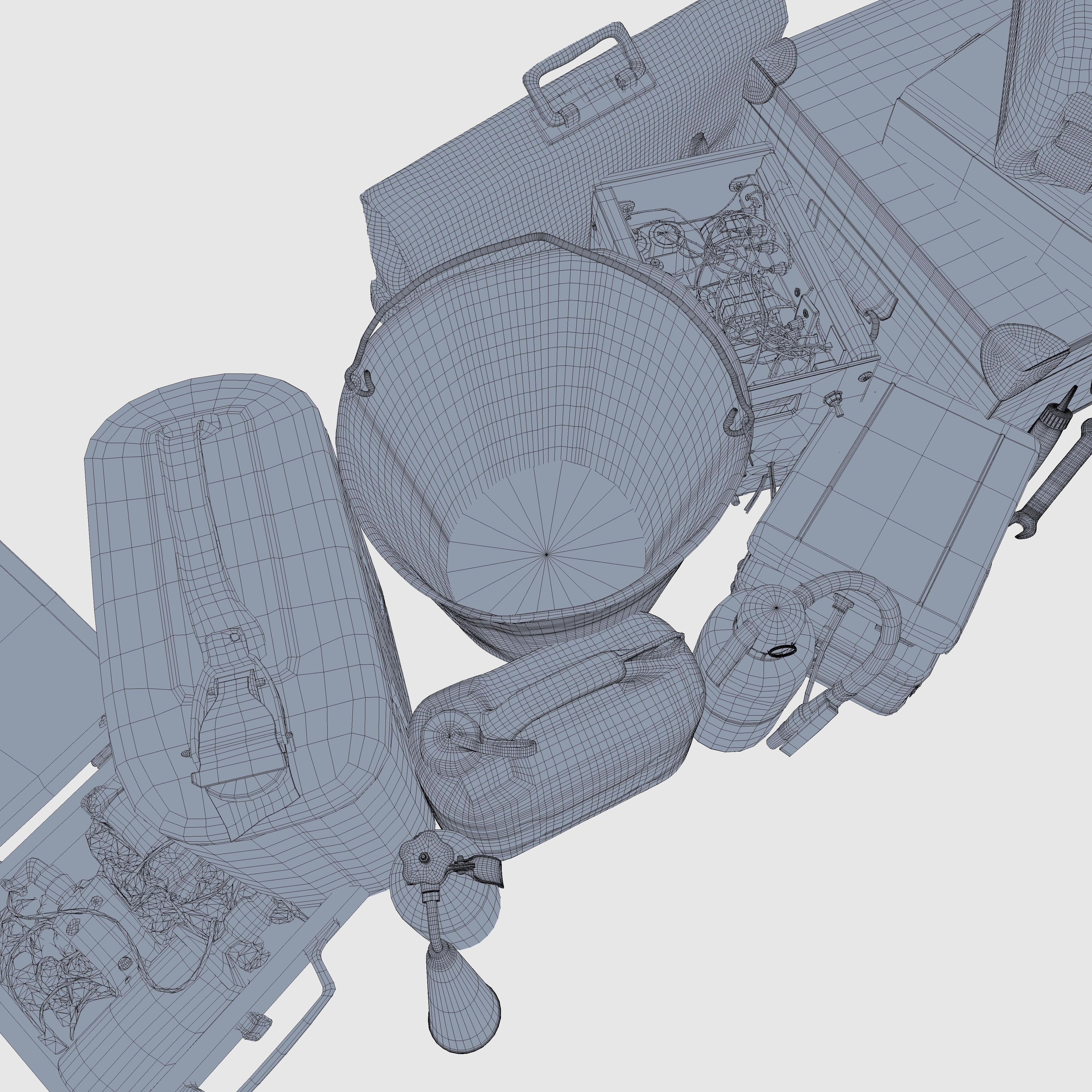 Collection old tools PBR 3D model_8