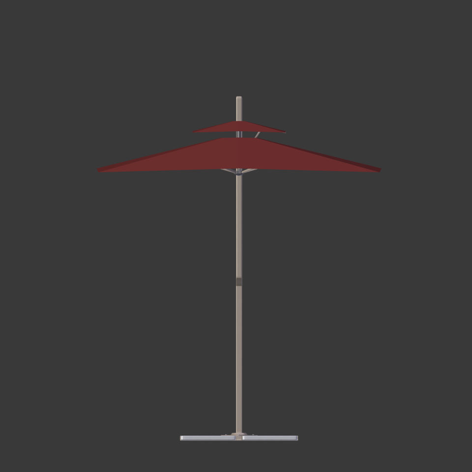 Double Patio Umbrella Low-poly 3D model_5