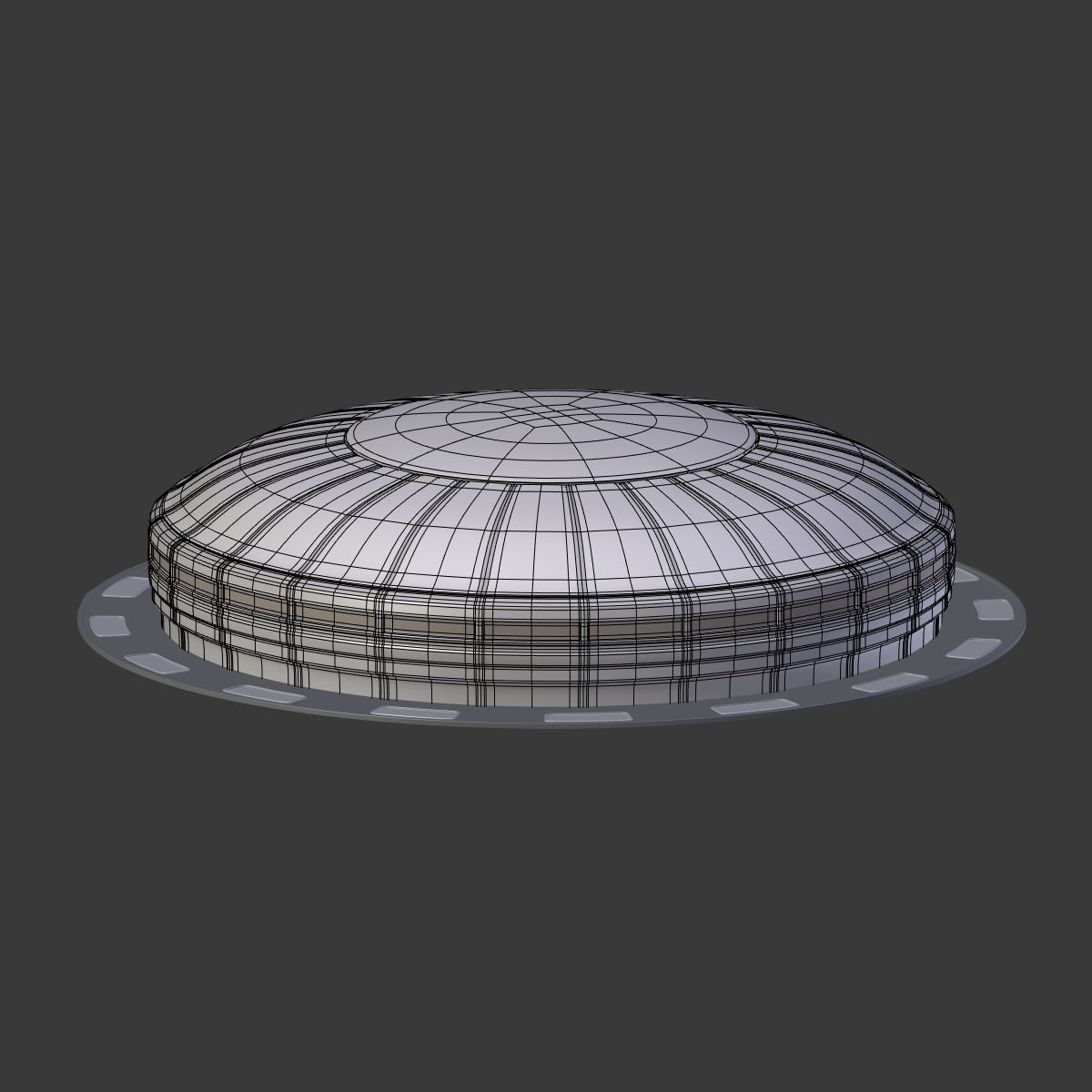 Dome - Mall - Stadium - Complex  -- Exterior Low-poly 3D model_6