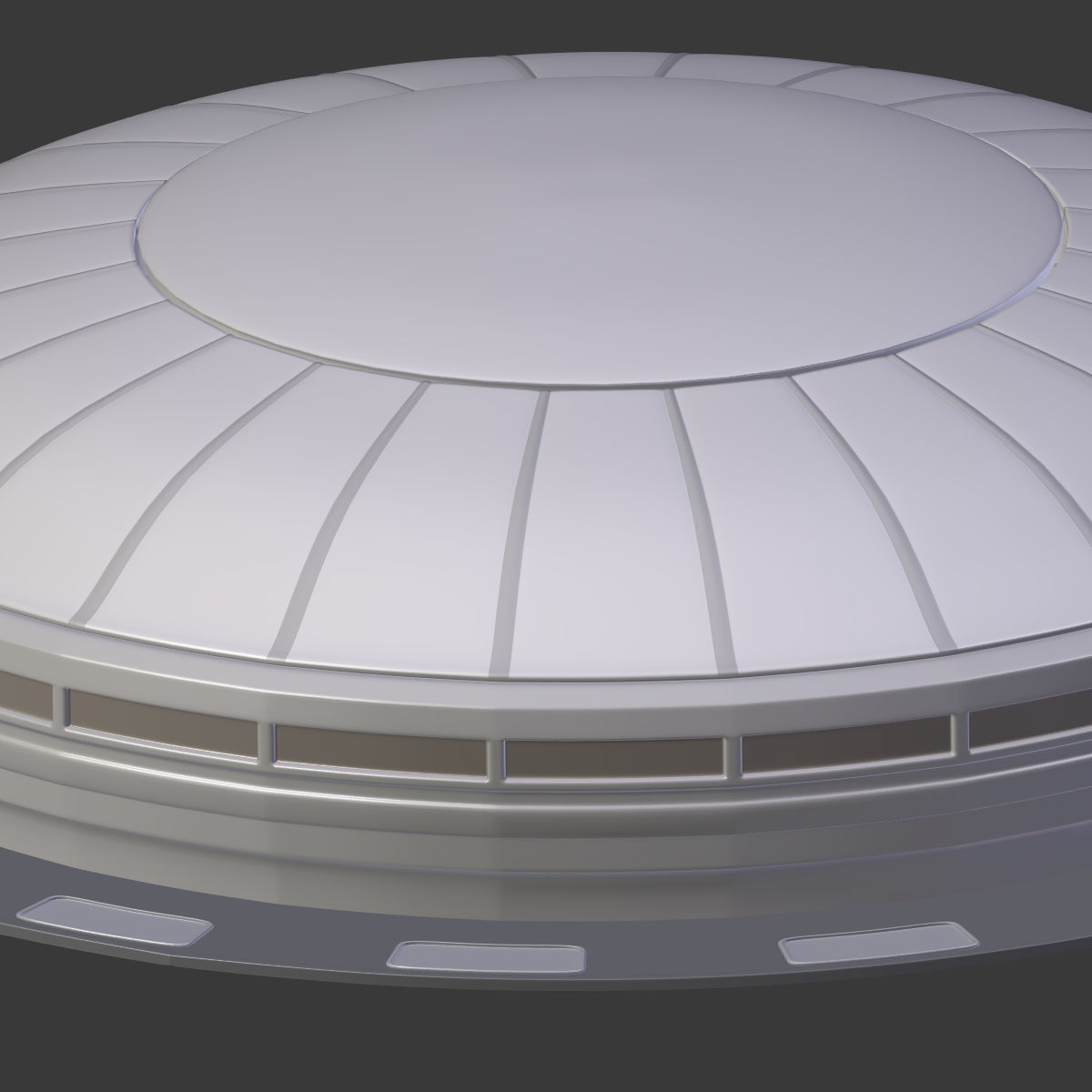 Dome - Mall - Stadium - Complex  -- Exterior Low-poly 3D model_12