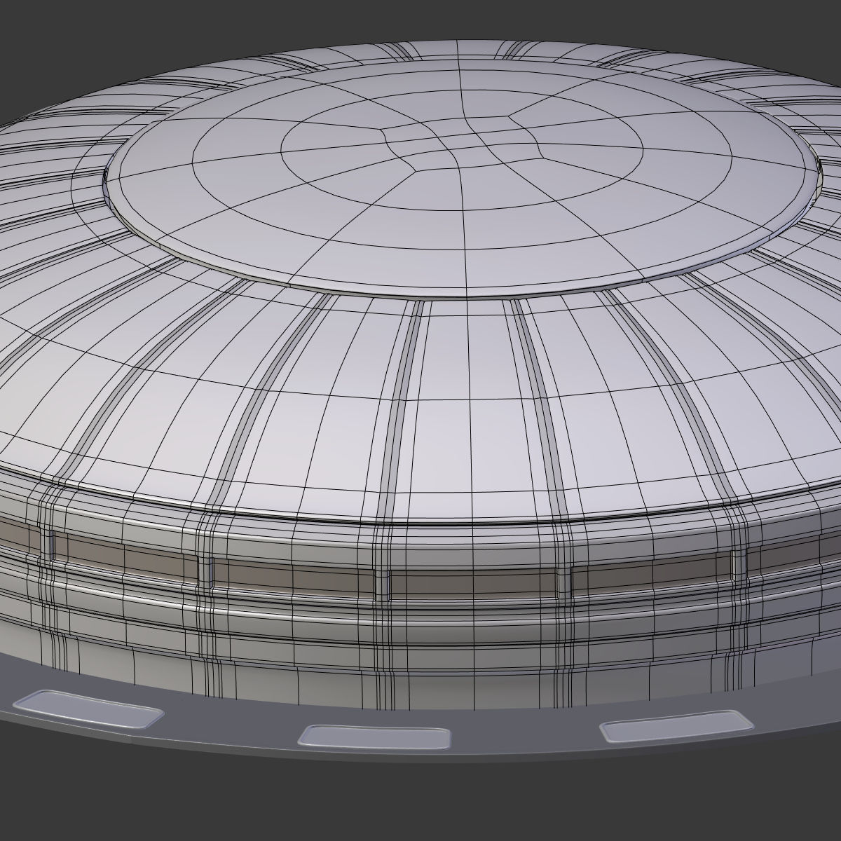 Dome - Mall - Stadium - Complex  -- Exterior Low-poly 3D model_11