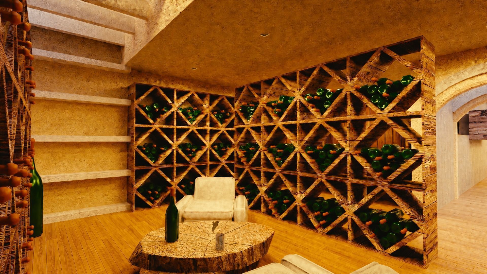 Modular Double Mansion Assets Pack Low-poly 3D model_41