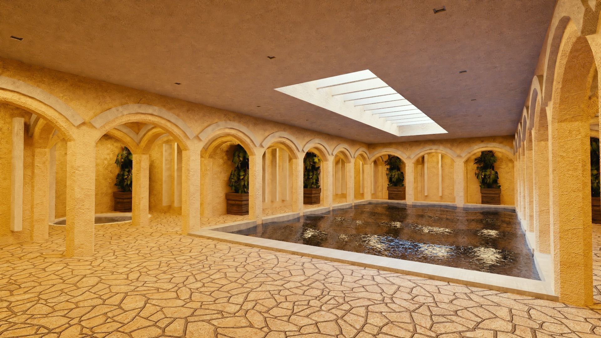 Modular Double Mansion Assets Pack Low-poly 3D model_38