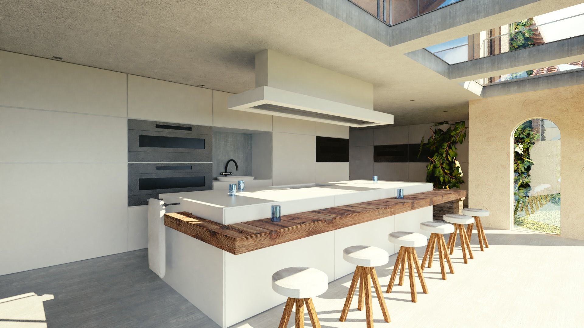 Modular Double Mansion Assets Pack Low-poly 3D model_29